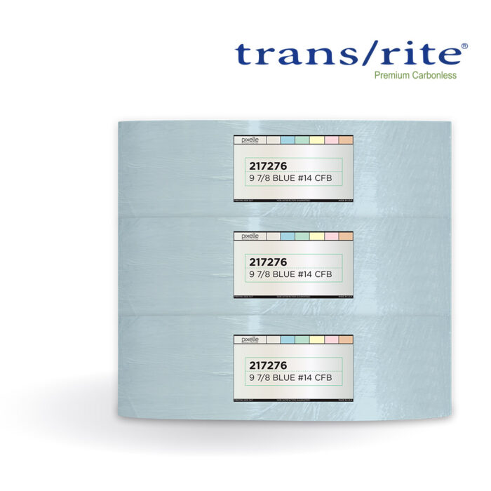 Autocopiante en bobina Trans/rite® CFB (Intermedio) Azul, 53gr, 25.1cm ó 9_7/8"