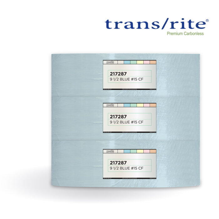 Autocopiante en bobina Trans/rite® CF (Final) Azul, 56gr, 24.1cm ó 9_1/2"