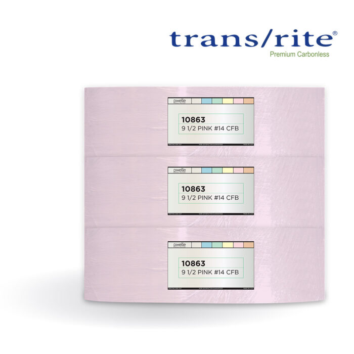 Autocopiante en bobina Trans/rite® CFB (Intermedio) Rosa, 53gr, 24.1cm ó 9_1/2"