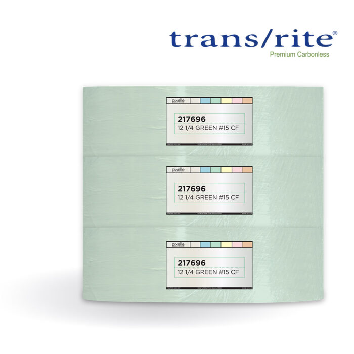Autocopiante en bobina Trans/rite® CF (Final) Verde, 56gr, 31.1cm ó 12_1/4"