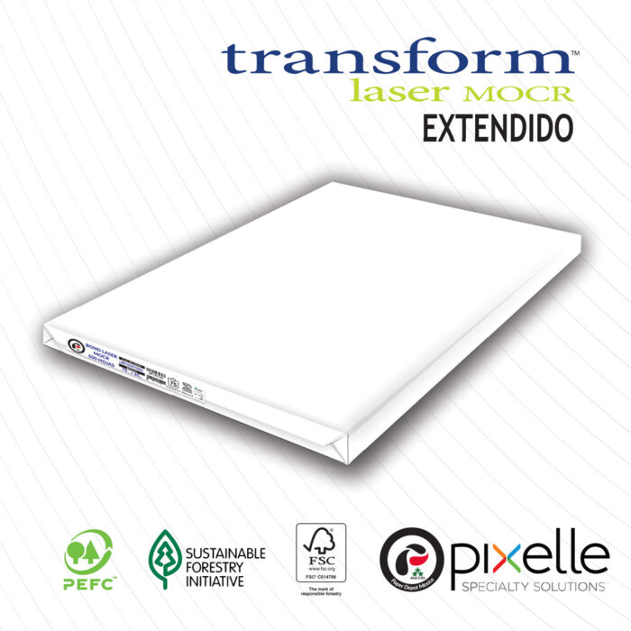 Papel Bond Extendido transform Laser Mocr de 75 gr, 61 x 90, Cont. 1 millar.